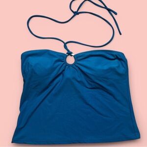 Perry Ellis blue halter tankini top M